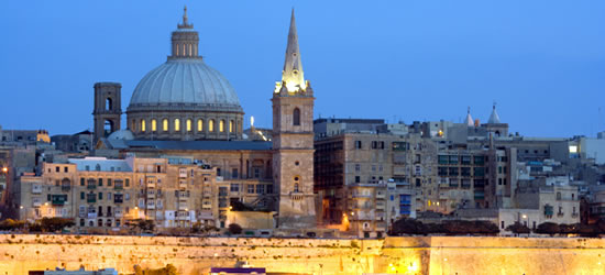 Valletta al crepuscolo, Malta