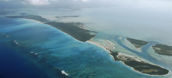 Vista aérea de Providenciales, Turcas y Caicos
