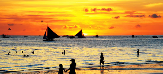 Tramonto mozzafiato a Whitesands Beach