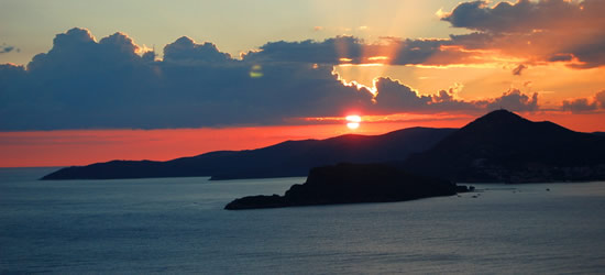 Tramonto su Budva, Montenegro
